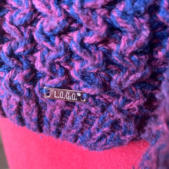 L.O.G.G. Label of Graded Goods H&M Womens Sweater S Red / Navy Blue Long Sleeve - Picture 4 of 7